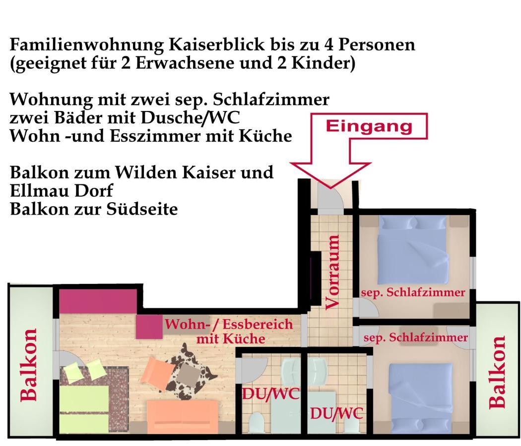 Kaiserapart Ellmau Zentrum Exterior foto